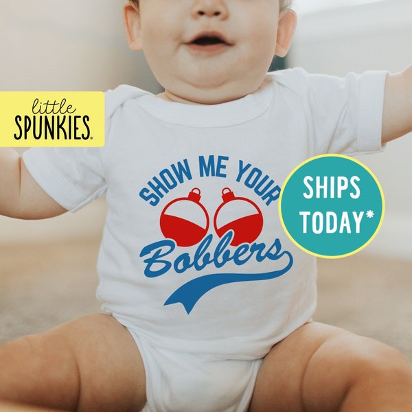 Show Me Your Bobbers Onesies® Brand, Funny Breastfeeding Onesies® Brand, Fishing Buddy Bodysuit