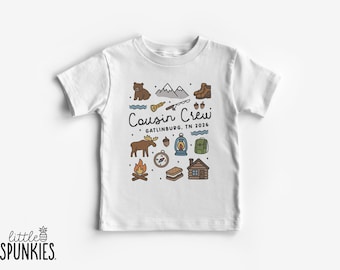 Colorful Coquette Cousin Crew Cabin Doodles Shirt: Custom Vacation T-Shirt - YL26054