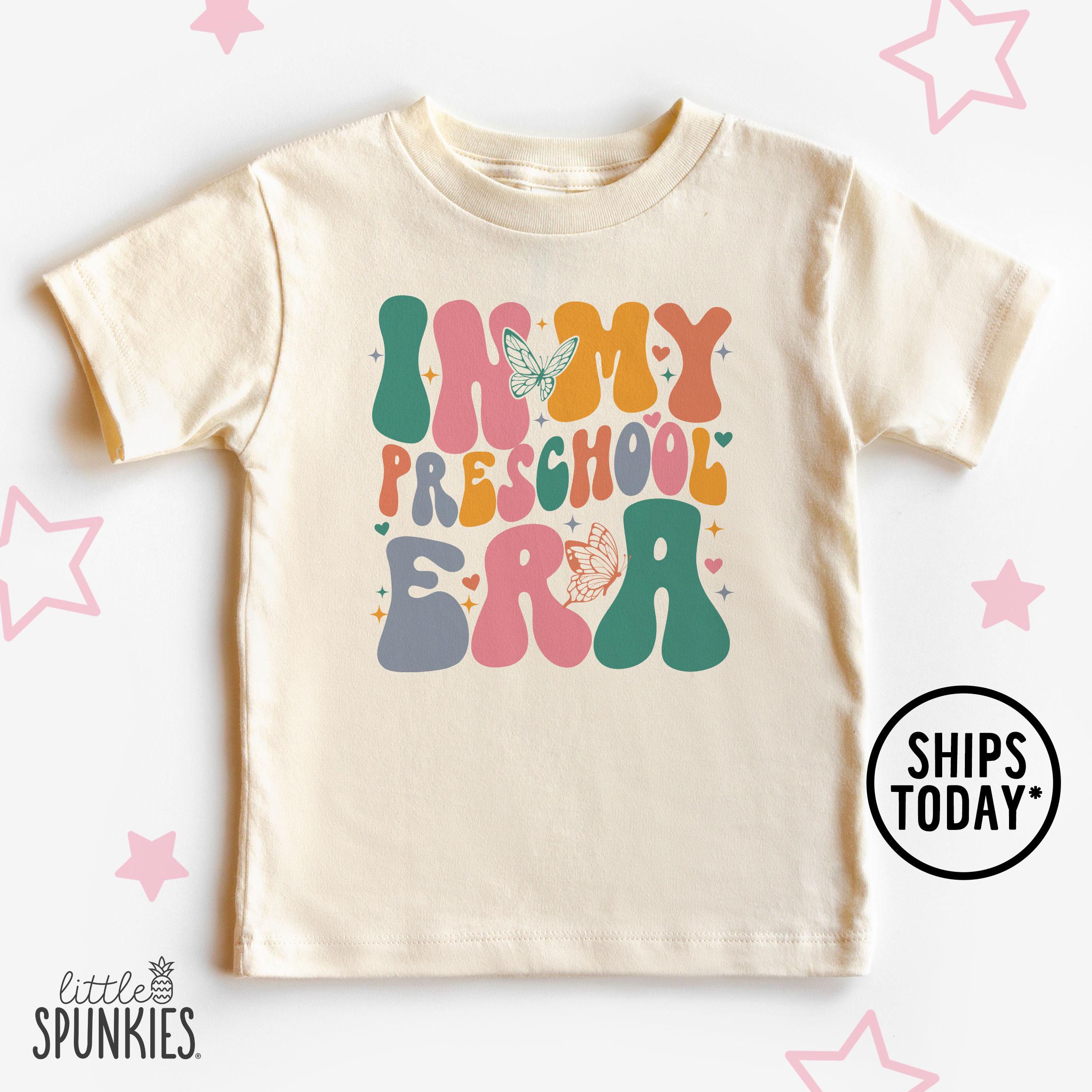 First Day of School Shirt, In My Preschool Era Natural Tee, Back to School Girls T-Shirt - WL23630