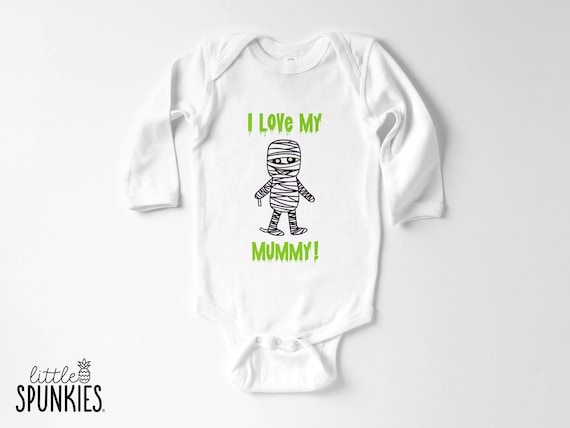 Cute Mummy Halloween Onesies® Brand, I Love My Mummy Onesies® Brand, Funny Halloween Infant Bodysuit - GL7915