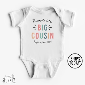 Promoted to Big Cousin Onesies® Brand, Girl Cousin Announcement Shirt, Kids Graphic Tees - RL19158