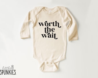 IVF Pregnancy Reveal Onesies® Brand, Worth the Wait Baby Bodysuit, Coming Home Outfit - CCL29182