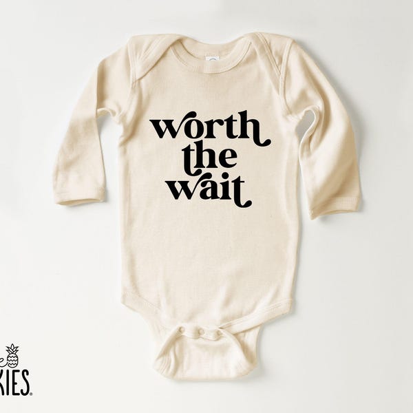 IVF Pregnancy Reveal Onesies® Brand, Worth the Wait Baby Bodysuit, Coming Home Outfit - CCL29182
