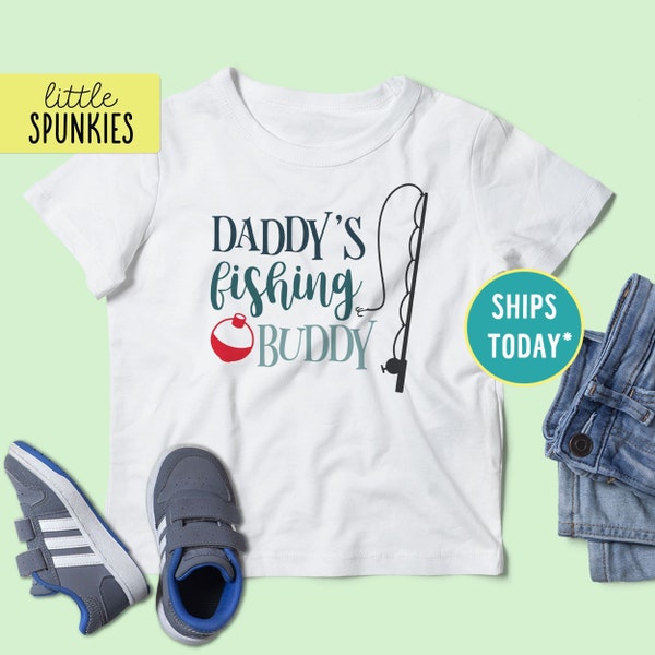 Daddy's Fishing Buddy T-Shirt, Cute Father's Day Shirt, Toddler Youth Graphic Tee