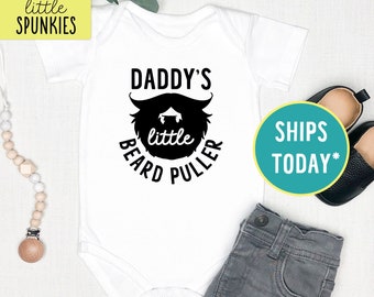 Daddy's Little Beard Puller Onesies® Brand, Cute Baby Onesies® Brand, Father's Day Gift