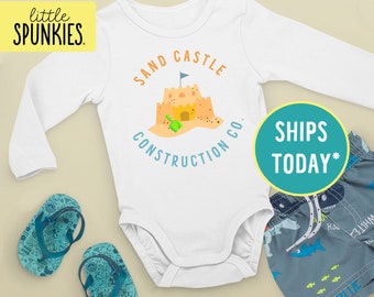 Sand Castle Construction Onesies® Brand, Baby Beach Outfit, Vacay Infant Bodysuit