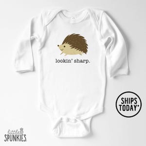 Lookin' Sharp Porcupine Onesies® Brand: Woodland Animal Baby Bodysuit  - NL14548