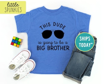 Big Brother Announcement Gift Shirt, This Dude is Going to be a Big Brother, Shirts for Boys