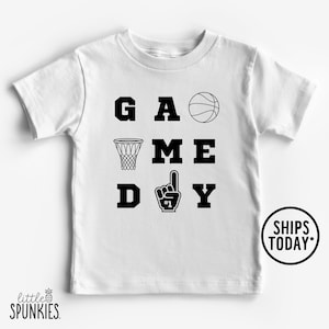 Game Day Basketball Graphic Tee, Cute Sports Shirt for Kids, Basketball Game Day T-Shirt - XL24806