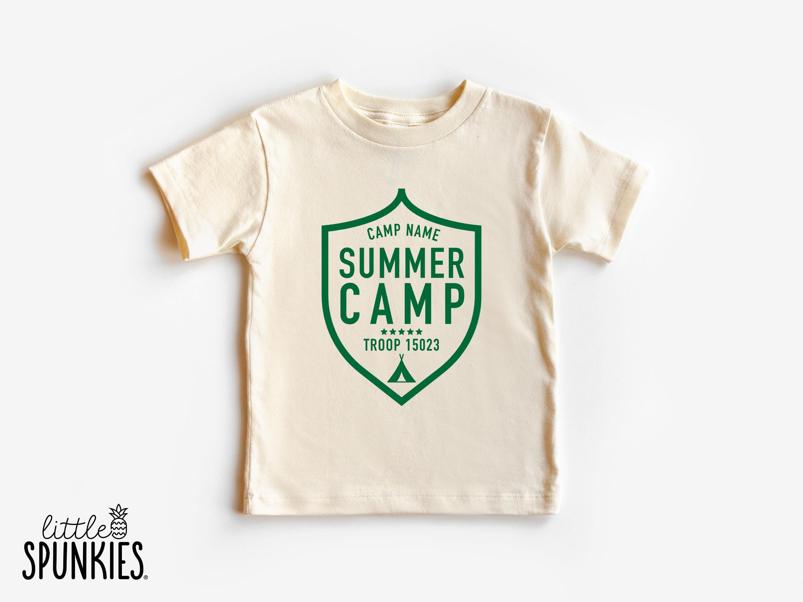 Custom Summer Camp Shirt for Kids, Matching Troop Badge Shirts