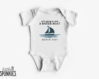 We're Going to Need a Bigger Boat Onesies® Brand: Nautical Pregnancy Announcement - OL15778
