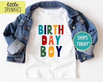 BIRTH DAY BOY Toddler Tee, Toddler Birthday Shirt, Kids Birthday T-Shirt