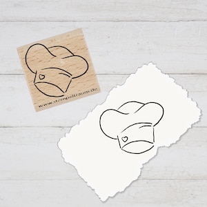 Stempel - Motivstempel - Kochmütze, Geschenk - DIY Stempel zum Basteln von Karten, Papier, Stoff, Holz, Dekoration, Küchendeko, selbsgemacht