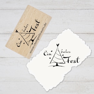 Motivstempel - Weihnachten - Ein frohes Fest, Geschenk - DIY Stempel zum Basteln von Karten, Papier, Stoff, Holz, Dekoration, Advent