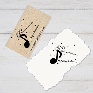 Motivstempel - Weihnachten - Oh Tannenbaum mit Notenschlüssel, Geschenk - DIY Stempel zum Basteln von Karten, Papier, Stoff, Holz, Deko