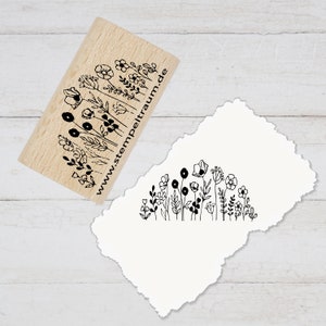 Stempel - Motivstempel - Blumenwiese - Floral, Blumen, Geschenk - DIY Stempel zum Basteln von Karten, Papier, Stoff, Holz, Dekoration,