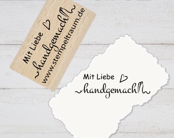 Handgemachter Stempel 'Ein Grüßchen' - Kreativer Textstempel Für Karten Und Geschenke