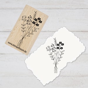 Stempel - Motivstempel - Blumenstrauß - Floral, Blumen, Geschenk - DIY Stempel zum Basteln von Karten, Papier, Stoff, Holz, Dekoration,