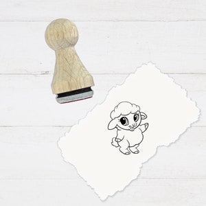 Ministempel - Motivstempel - Schaf - Tiere - Stempel Geschenk - DIY Stempel zum Basteln von Karten, Papier, Stoffen, Scrapbooking