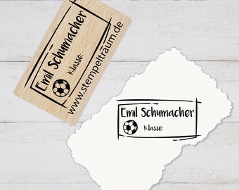 Individueller Schulstempel, personalisiert, Holzstempel o. Automatikstempel, Geschenk - DIY Stempel f. Schulhefte, Hausaufgabenheft