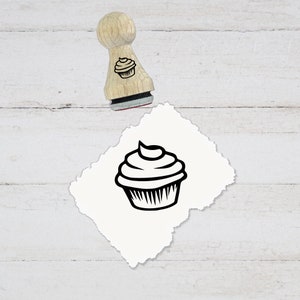 Ministempel - Motivstempel - Muffin- Kuchen, Keks - Stempel Geschenk - DIY Stempel zum Basteln von Karten, Papier, Stoffen, Scrapbooking