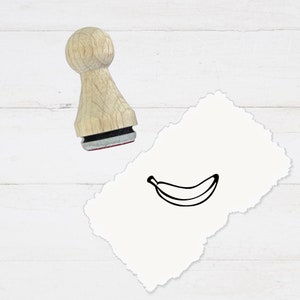 Ministempel - Motivstempel - Banane- Obst - Stempel Geschenk - DIY Stempel zum Basteln von Karten, Papier, Stoffen, Scrapbooking