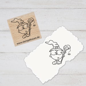 Stempel - Motivstempel - Halloween - Eule als Hexe, Geschenk - DIY Stempel zum Basteln von Karten, Papier, Stoff, Holz, Dekoration, ausmalen
