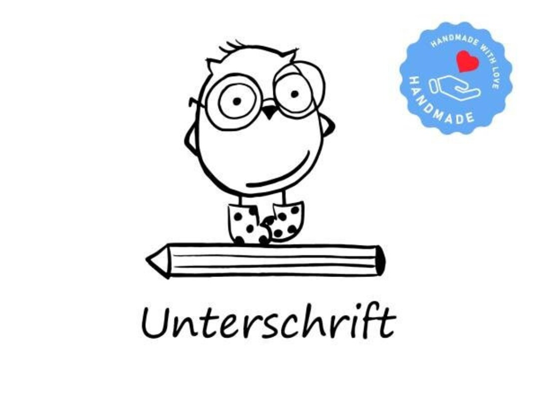 Stamp Teacher Stamp School Signature Owl With Pen Etsy