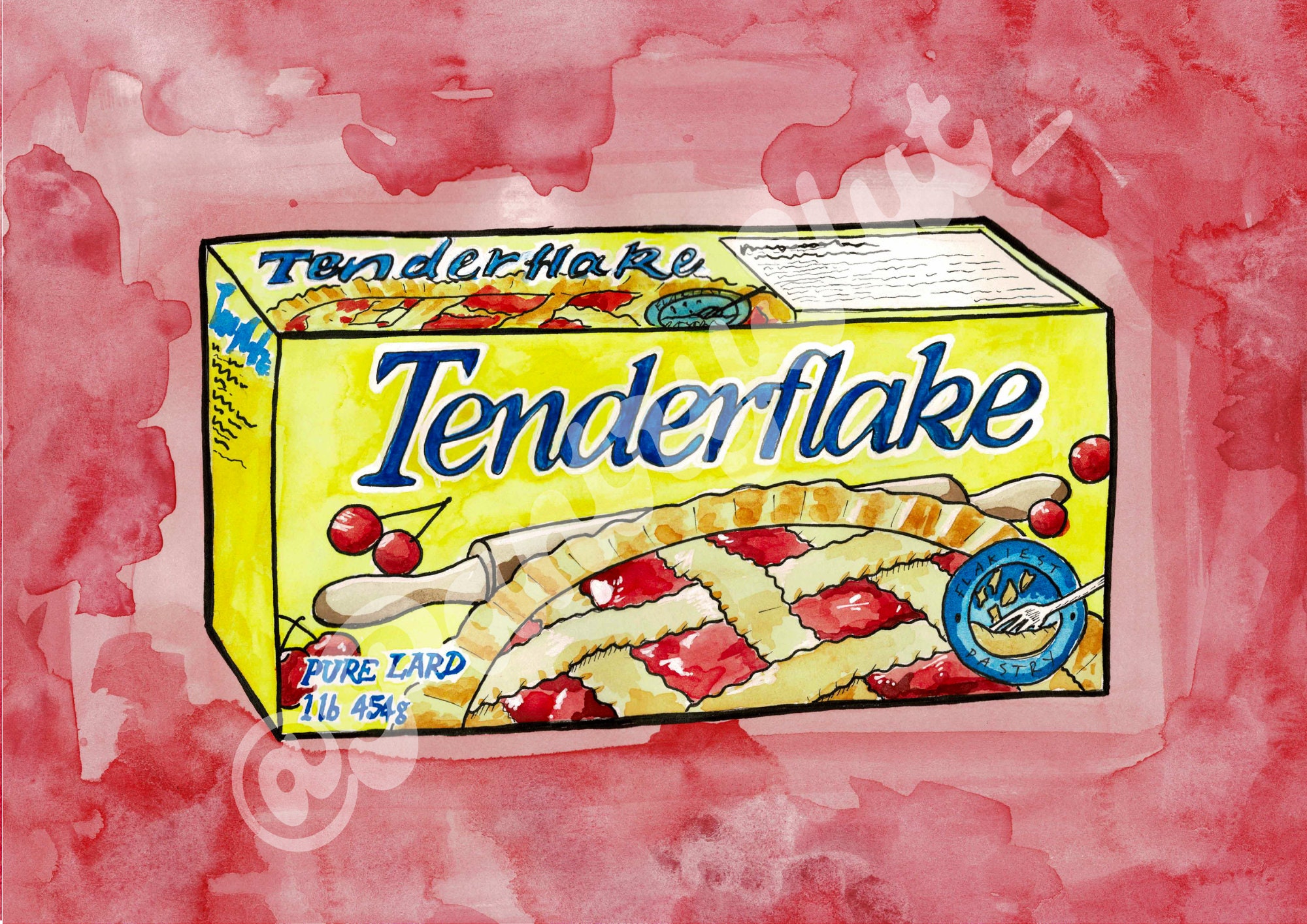 A4 Print Tenderflake Baker's Lard Etsy