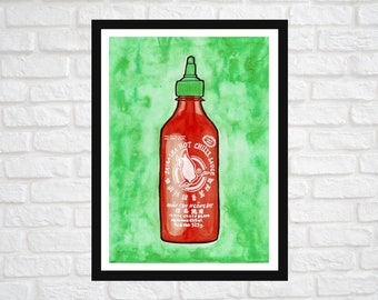 Art Print - Sriracha hete saus