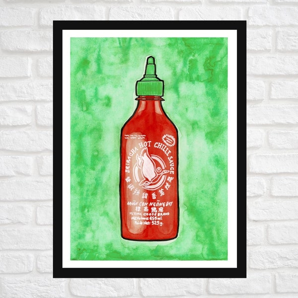 Art Print - Sriracha Hot Sauce