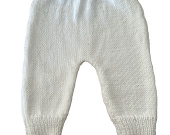 Pantalon tricoté blanc