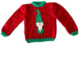 Pull tricoté lutin de Noel