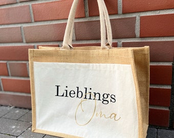 Jute Shopper Eckig groß