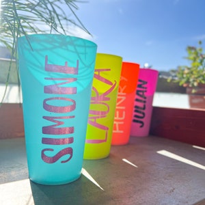 Colorful personalized drinking cup (graduated prices)