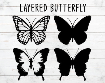 Free Butterfly Silhouette Svg Simple Butterfly Svg