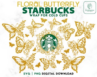 Download Butterfly Svg Starbucks Cup Etsy
