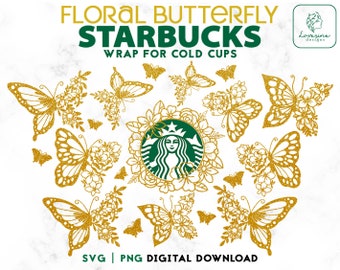 Free Free 127 Butterfly Free Starbucks Cup Wrap Svg SVG PNG EPS DXF File