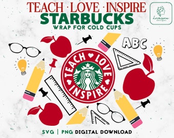 Free Teach Love Inspire Svg Starbucks