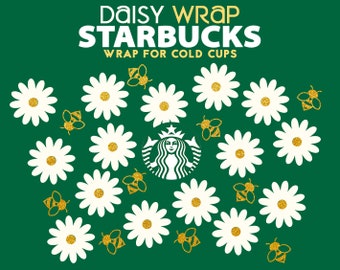 Download Clip Art Daisy Svg Starbucks Cup Daisies For Starbucks Cold Cup 24 Oz Daisy Flowers Svg Starbucks Full Wrap Floral Svg Png Instant Download Art Collectibles