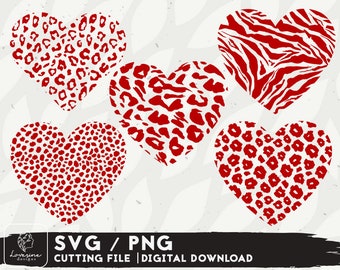 Leopard Heart SVG – Valentine's Day Animal Print (Digital Download)