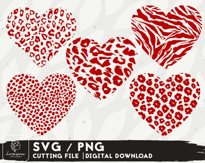Download Clip Art Valentines Day Svg Files For Cricut Leopard Heart Svg Design Animal Print Svg Digital Download Art Collectibles