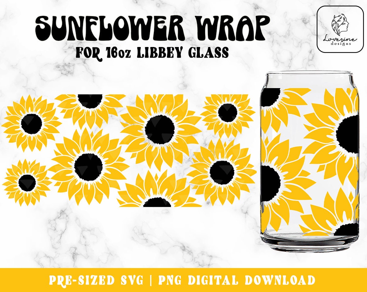 Medium Sunflower - Soda/Beer Can Glass – Crazyboutcraftin