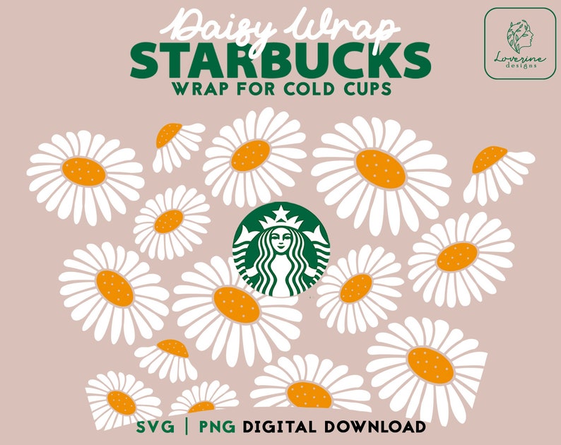 Download Daisy Svg Starbucks Cup Daisies For Starbucks Cold Cup 24 Oz Daisy Flowers Svg Starbucks Full Wrap Floral Svg Png Instant Download Clip Art Art Collectibles Tripod Ee