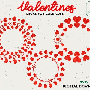 24oz Venti Cold Cup svg, Heart Cold Cup SVG, Personalized 24oz Venti Cold Cup, Heart svg Cut File Digital Download