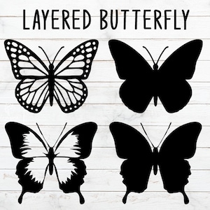 Butterfly SVG Cut File Cricut - Svg Files for Cricut - Layered Butterfly Cut files SVG - SVG Png Cut File Digital Download