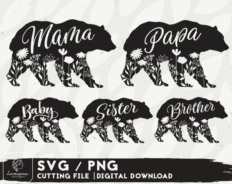 Download Family Bear SVG Design Bundle Bear Svg Files For Cricut | Etsy