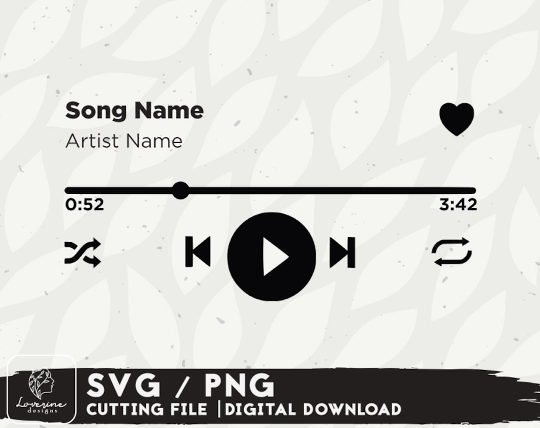 Music Player SVG Design Spotify SVG Files for Cricut, Cricut SVG for ...