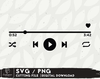 Spotify Music Player SVG, Acrylic Song Album Cut File (Digital Download)