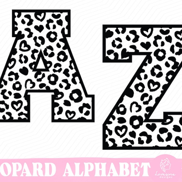 Leopard Print Alphabet svg, Leopard Pattern Alphabet SVG Bundle, Leopard Letters SVG, Leopard Letters Svg, Leopard Pattern svg, Alphabet svg